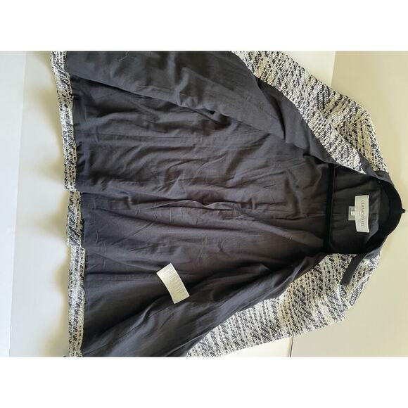 Gerard Darel Paris Women’s Tweed Boucle Open Front Blazer Jacket Black White 44 - Picture 5 of 7